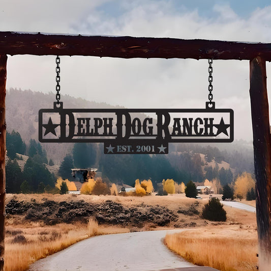 Personalized Metal Farm Entrance Sign, Custom Ranch Metal Sign, Large Family Name Sign, Established Sign, Family Name Plaque, Farmer Gift