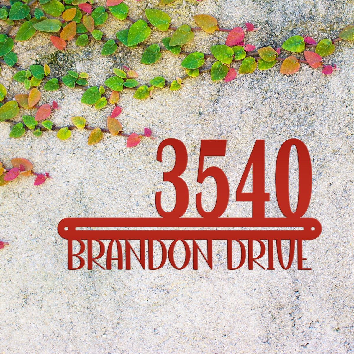 Modern Metal House Number Plaque - Personalize Your Space - Bespoke Metal Address Signs - Aesthetic Front Porch Decor - Housewarming Sign
