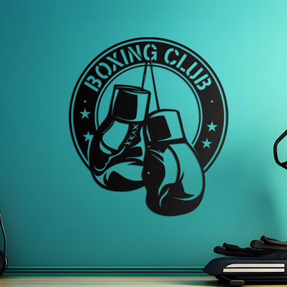 Personalized Boxing Gloves Metal Sign with LED Light, Custom Boxer Name Sign, Gym Room Decor, Man Cave Sign, Gift for him, Boxing Lover Gift