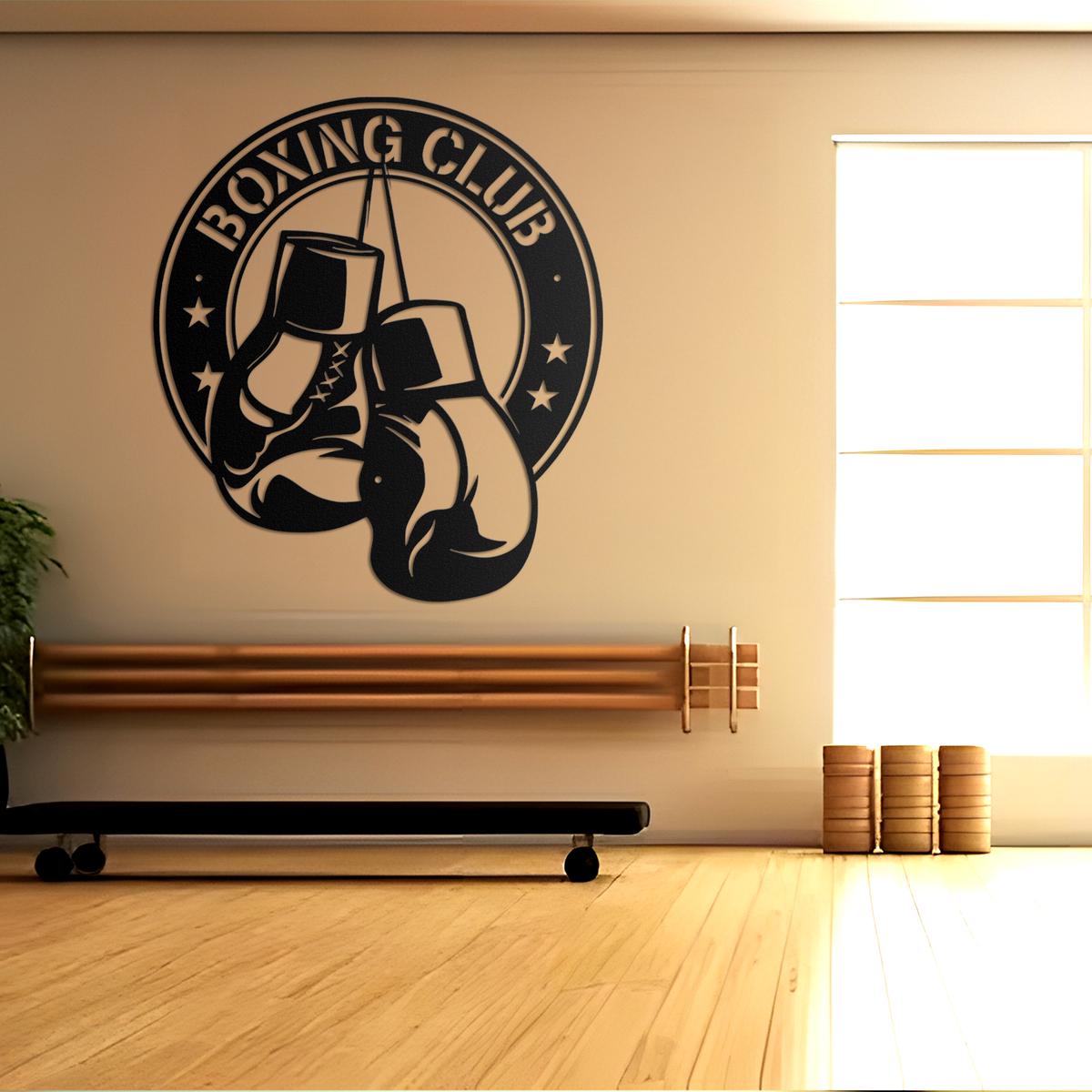 Personalized Boxing Gloves Metal Sign with LED Light, Custom Boxer Name Sign, Gym Room Decor, Man Cave Sign, Gift for him, Boxing Lover Gift
