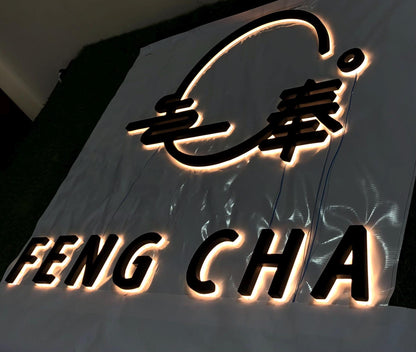 Business Logo Sign, Backlit Metal Letters, 3D Business Signboard, Clinic Sign, Sign for office, Outdoor Light Sign, Personalised Signage