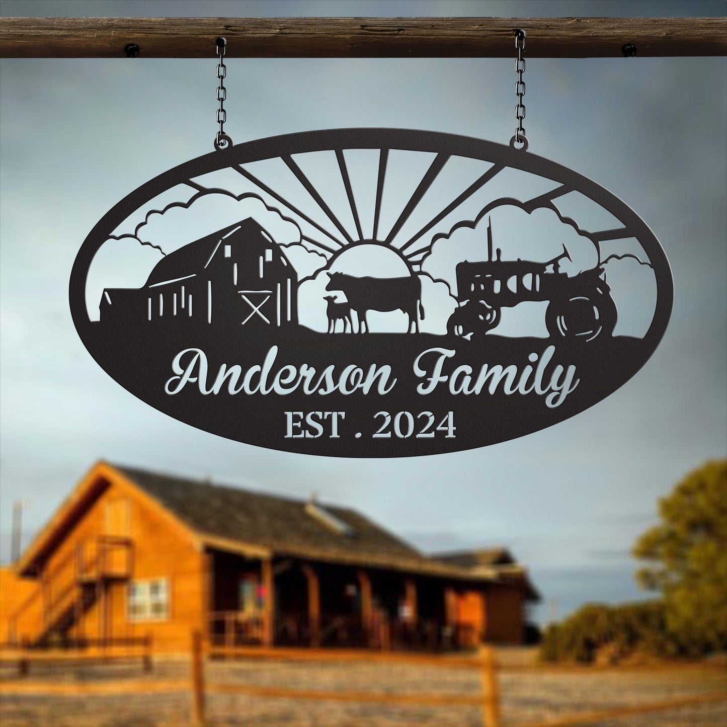 Personalized Metal Farm Sign, Custom Farmhouse Decor, Farmer Gift, Horse Ranch, Chicken Sign, Farm Animals Sign, Ranch Sign, Barn Sign