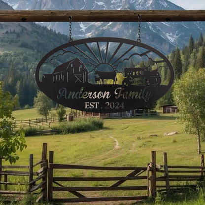 Personalized Metal Farm Sign, Custom Farmhouse Decor, Farmer Gift, Horse Ranch, Chicken Sign, Farm Animals Sign, Ranch Sign, Barn Sign