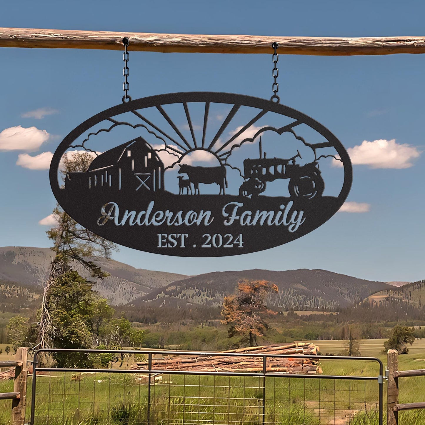 Personalized Metal Farm Sign, Custom Farmhouse Decor, Farmer Gift, Horse Ranch, Chicken Sign, Farm Animals Sign, Ranch Sign, Barn Sign