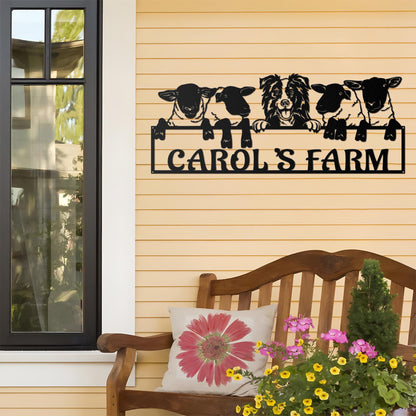 Sheep Farm Metal Sign, Custom Metal Sheep Sign, Personalized Sheep Metal Wall Art, Farm Decor Outdoor, Ranch Barn Sign, Gift For Farmer