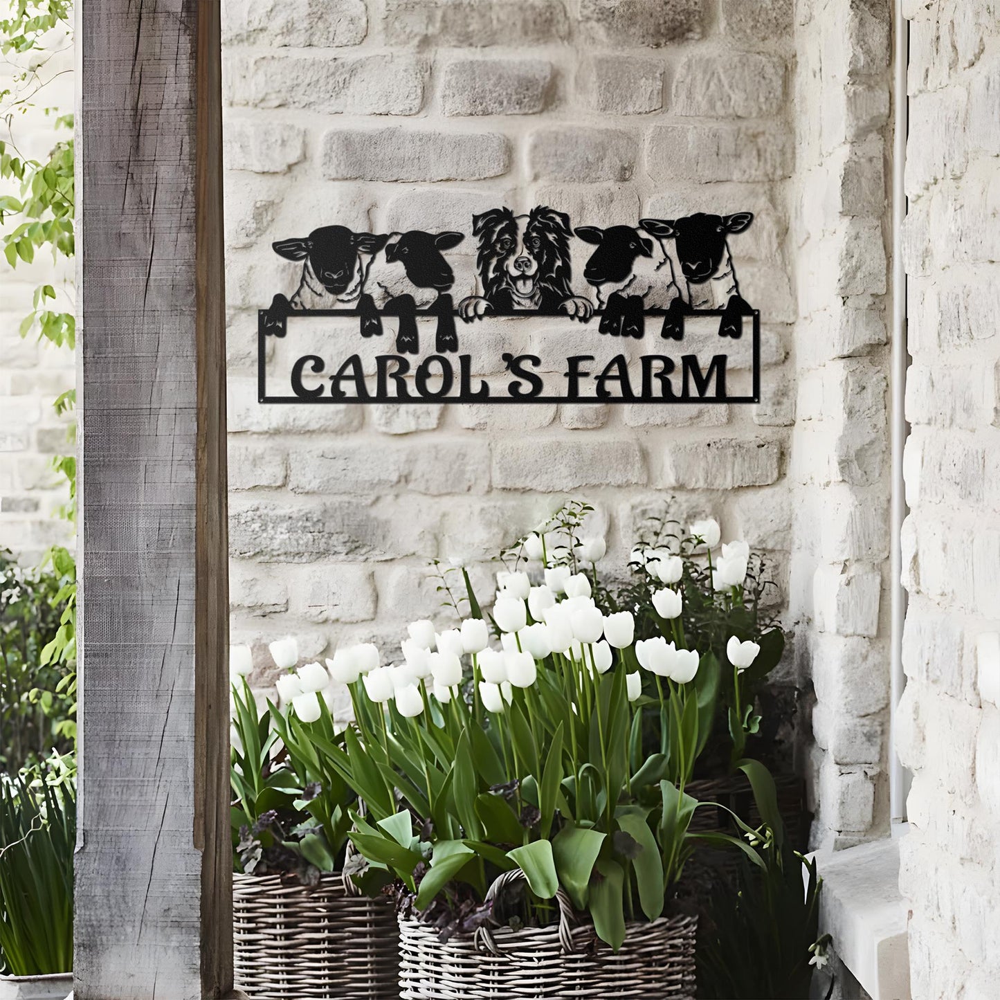 Sheep Farm Metal Sign, Custom Metal Sheep Sign, Personalized Sheep Metal Wall Art, Farm Decor Outdoor, Ranch Barn Sign, Gift For Farmer