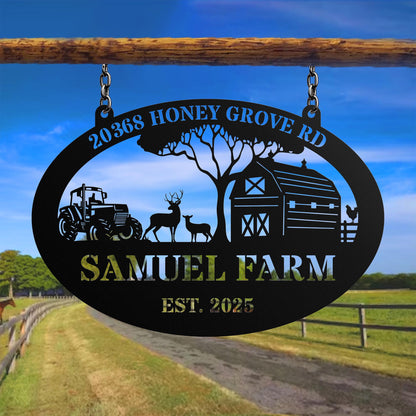 Personalized Goat Metal Sign, Goat Metal Wall Art, Ranch/ Barn Sign, Farmhouse Wall Decor, Farmer Gift, Custom Farm Name Sign, Farmer Gift