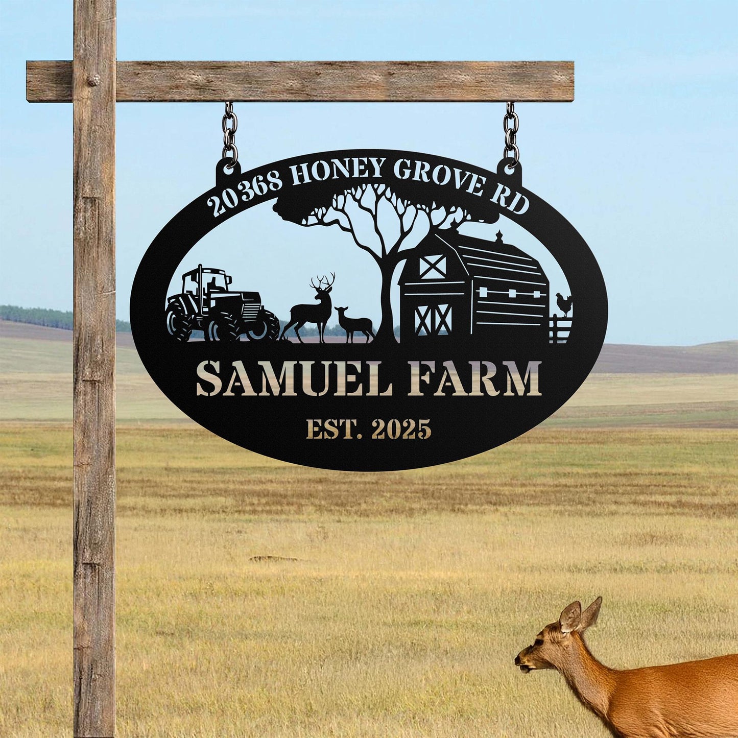 Personalized Goat Metal Sign, Goat Metal Wall Art, Ranch/ Barn Sign, Farmhouse Wall Decor, Farmer Gift, Custom Farm Name Sign, Farmer Gift