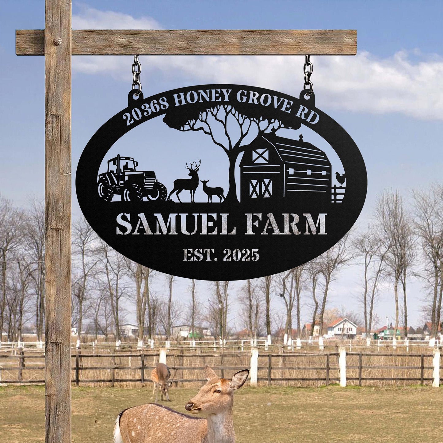 Personalized Goat Metal Sign, Goat Metal Wall Art, Ranch/ Barn Sign, Farmhouse Wall Decor, Farmer Gift, Custom Farm Name Sign, Farmer Gift