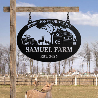 Personalized Goat Metal Sign, Goat Metal Wall Art, Ranch/ Barn Sign, Farmhouse Wall Decor, Farmer Gift, Custom Farm Name Sign, Farmer Gift