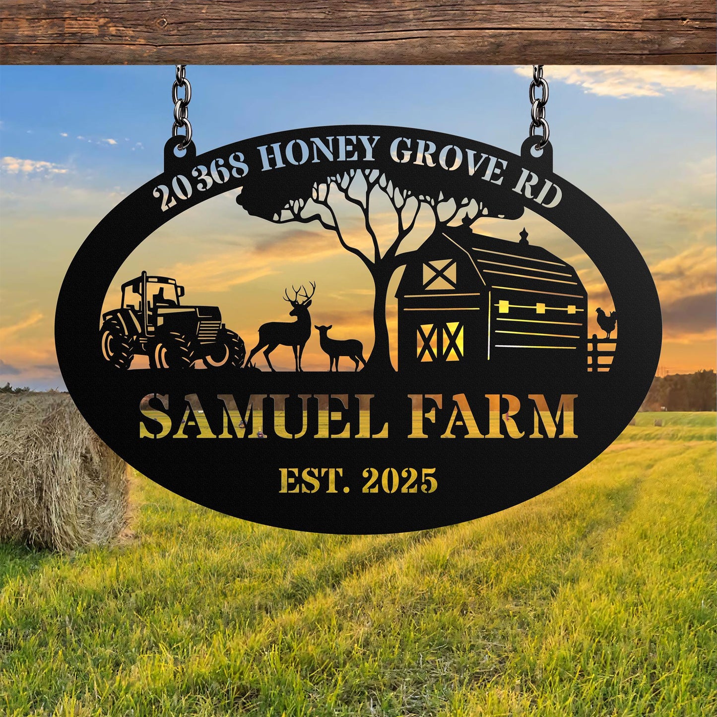 Personalized Goat Metal Sign, Goat Metal Wall Art, Ranch/ Barn Sign, Farmhouse Wall Decor, Farmer Gift, Custom Farm Name Sign, Farmer Gift