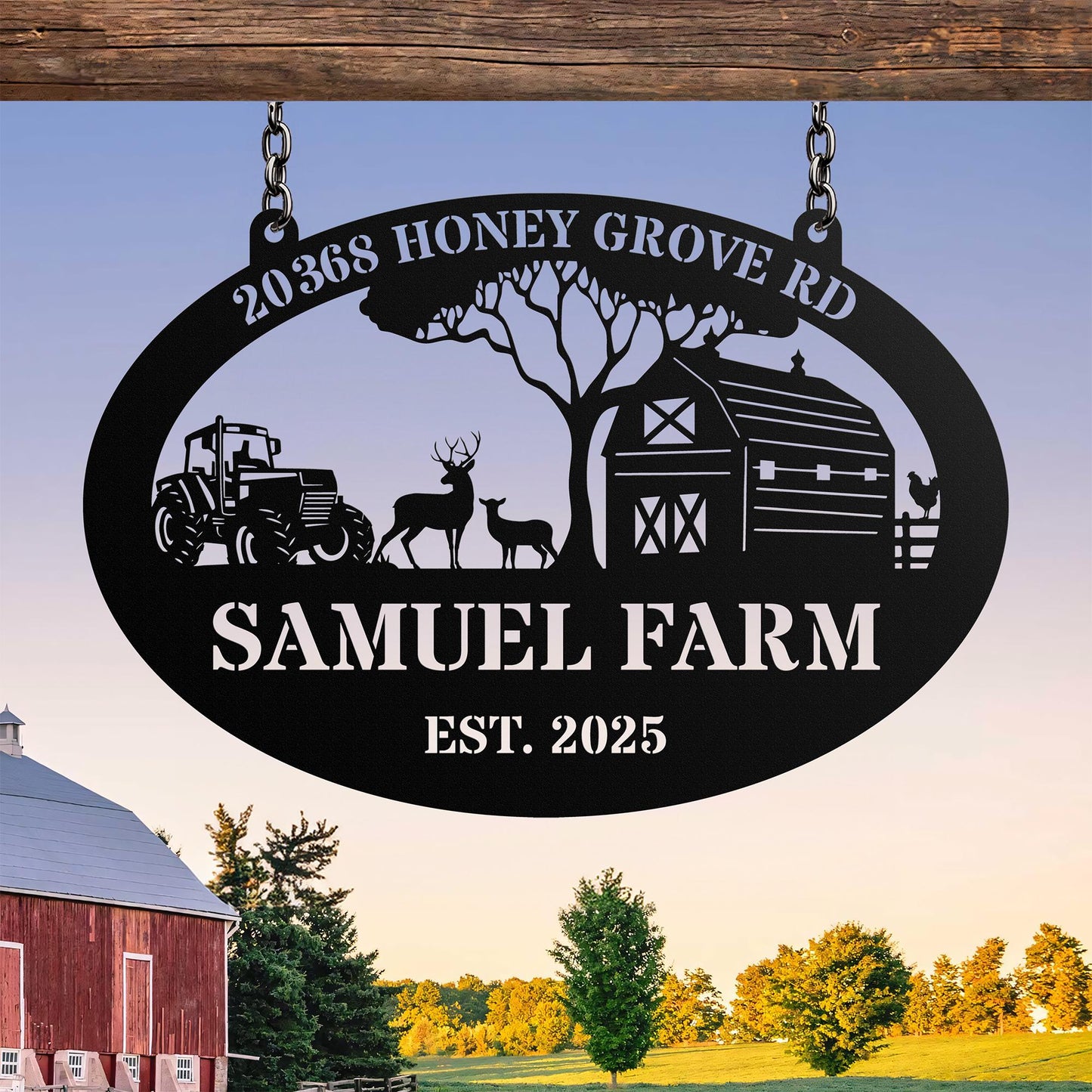Personalized Goat Metal Sign, Goat Metal Wall Art, Ranch/ Barn Sign, Farmhouse Wall Decor, Farmer Gift, Custom Farm Name Sign, Farmer Gift
