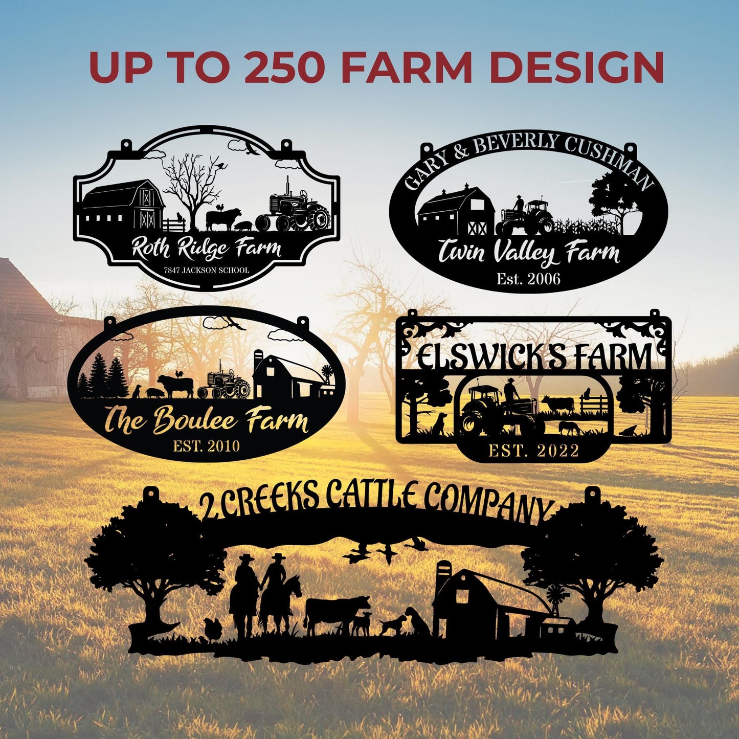 Personalized Metal Farm Sign, Custom Ranch Gate Sign, Farmhouse Metal Wall Art, Rustic Farm Decor, Farmer Gift, Outdoor Yard Sign