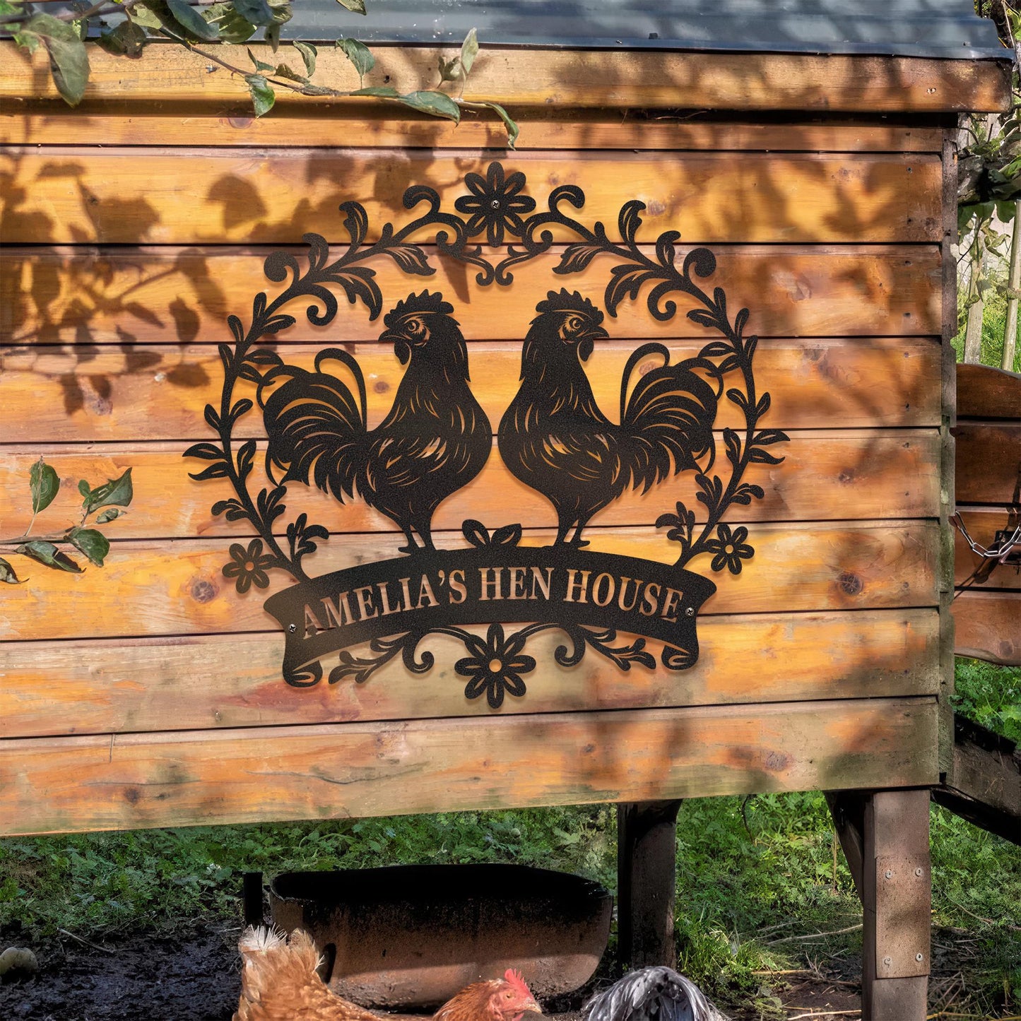 Customized Chicken Farm Metal Sign, Personalized Chicken Coop, Hen House Coop Sign, Family Name Sign for Farm House, Farm Decor, Famer Gifts
