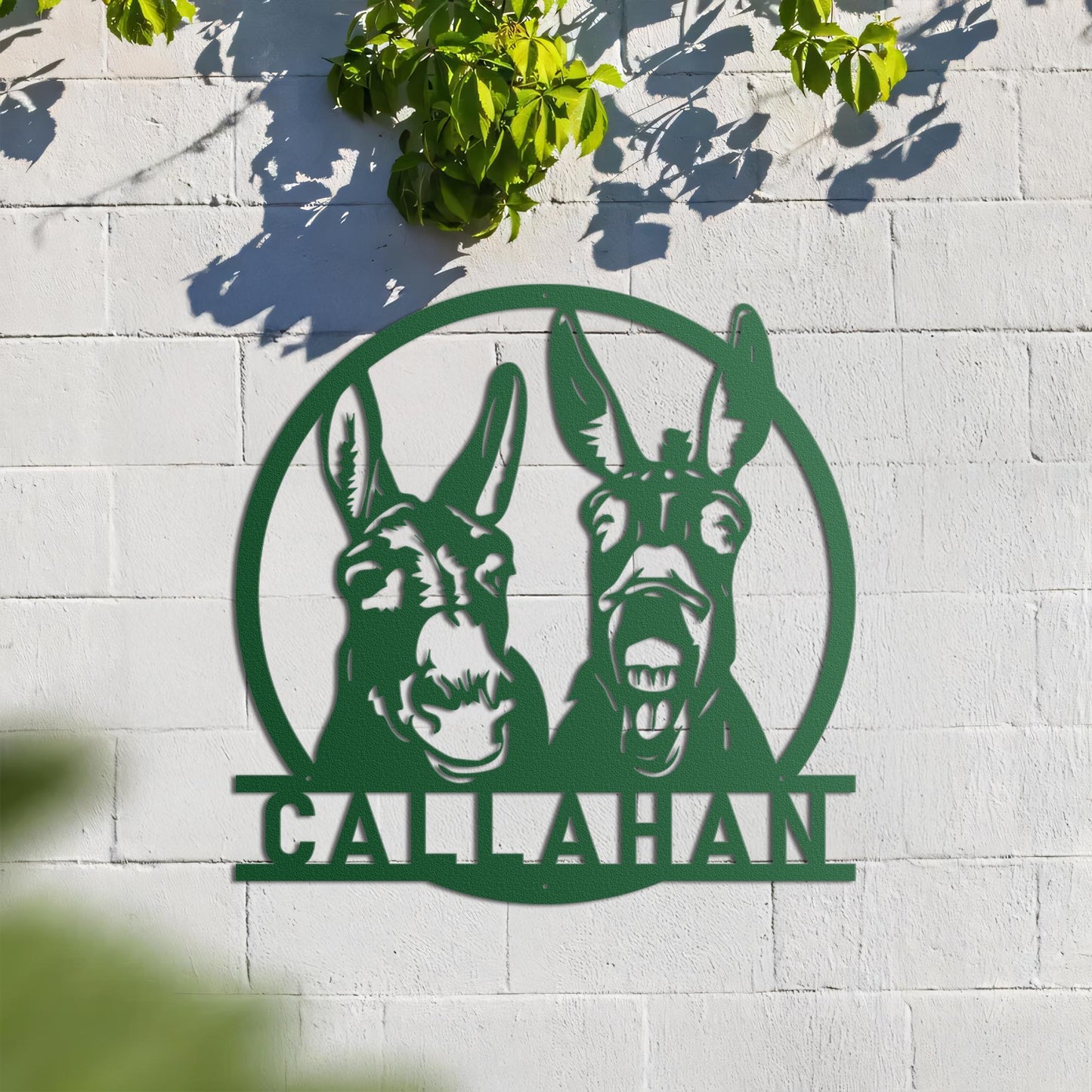Custom Donkey Farm Metal Sign, Donkey Metal Wall Art, Donkey Family Sign, Custom Farm Name Sign, Ranch Sign, Farmhouse Decor, Farmer Gift