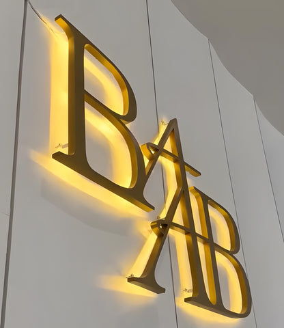 Custom Sign, Backlit Business Sign, Illuminated Logo Sign, Personalized 3D Signboard, Office Sign, LED Sign, Channel Letters, Salon Sign