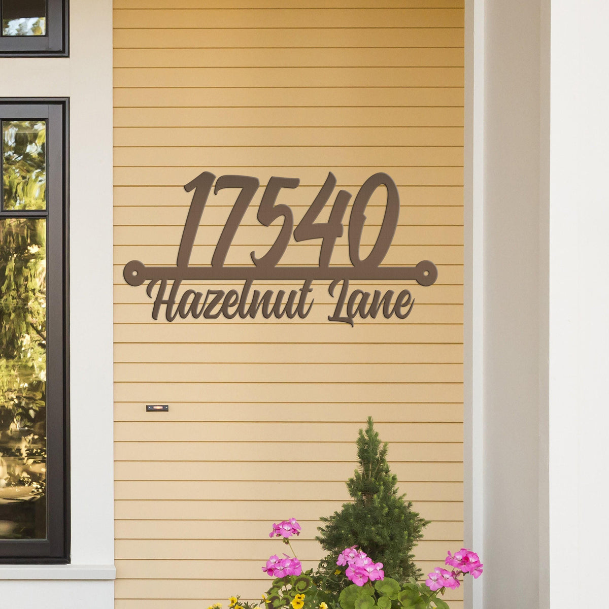 Custom Metal Address Sign - Bespoke House Numbers - Outdoor Address Plaque - Unique Front Porch Decor - Cute Personalized Housewarming Gift