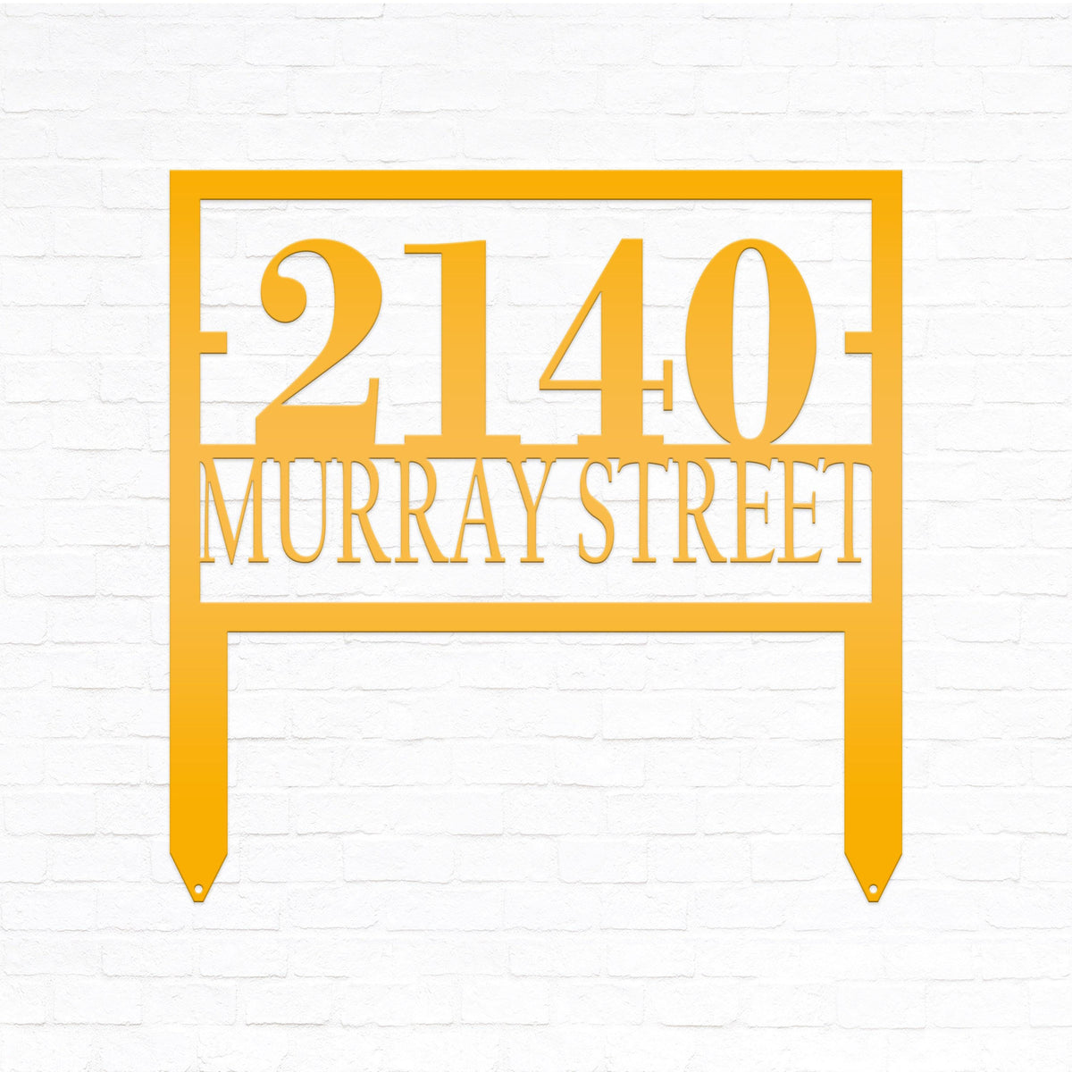 Custom Metal Address Sign for Yard - Personalized Garden Stake - Unique Bespoke House Numbers - Modern Address Plaque - Housewarming Gifts