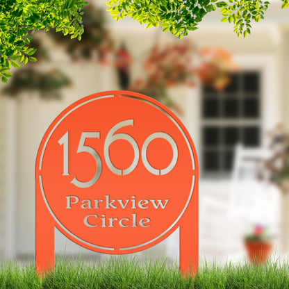 Address Sign Yard Stake, Metal Street Address Sign, Lawn Marker, Realtor Gift, Customizable Signage, Personalized Outdoor Business Decor