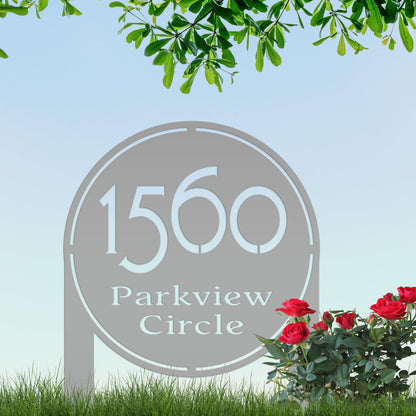 Address Sign Yard Stake, Metal Street Address Sign, Lawn Marker, Realtor Gift, Customizable Signage, Personalized Outdoor Business Decor