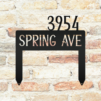 House Numbers Metal Yard Stake, Front Lawn Street Address Marker, Custom Lawn Art