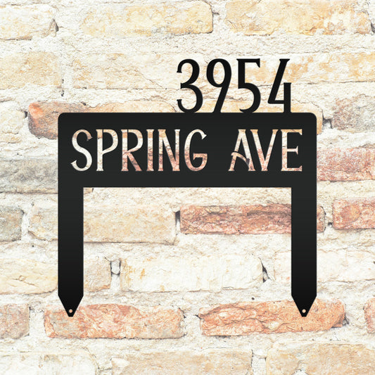 House Numbers Metal Yard Stake, Front Lawn Street Address Marker, Custom Lawn Art