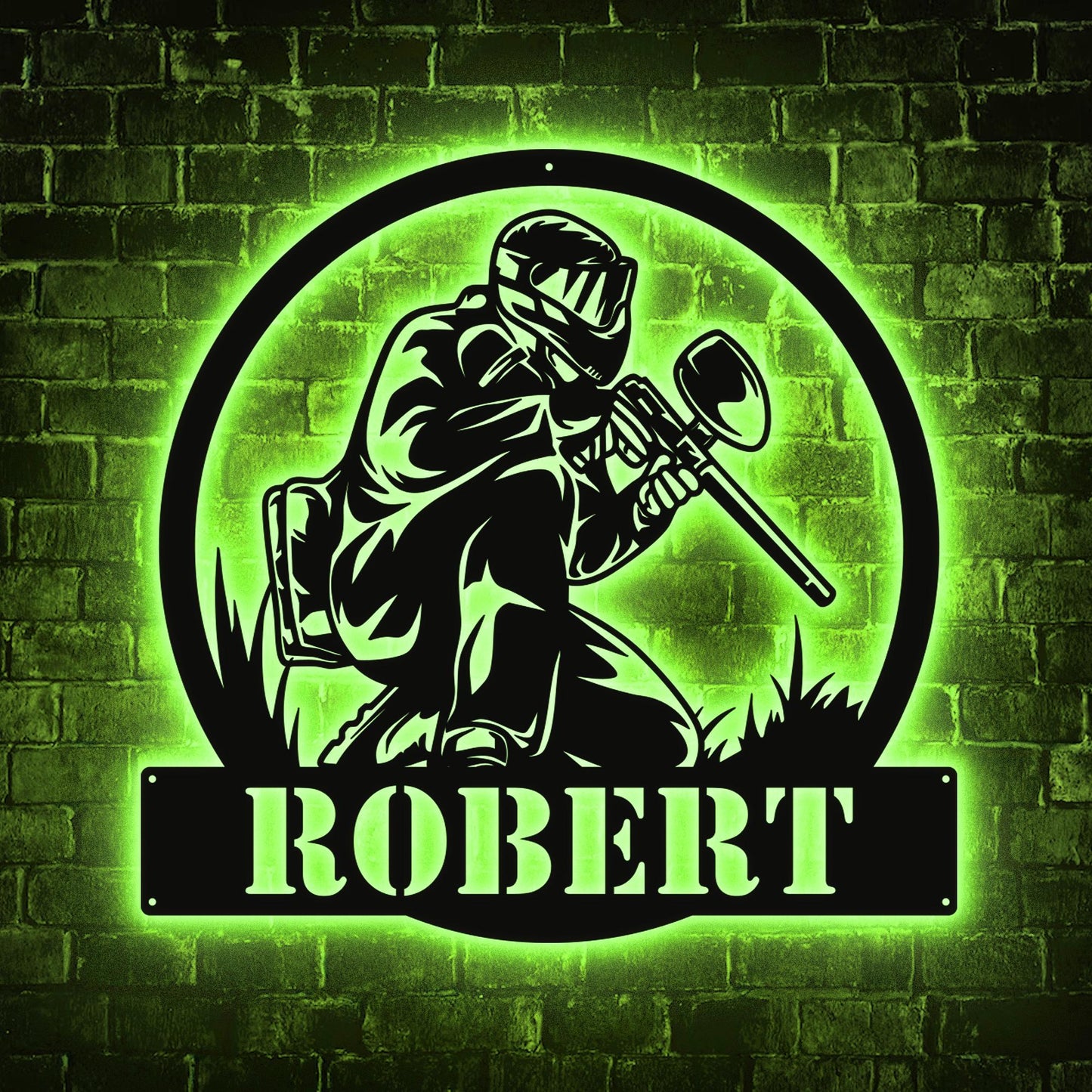 Rustic Paintball Metal Sign - Custom Player Wall Art with Name, Personalized Sports Room, Garage or Man Cave Decor, Gift for Paintball Lover