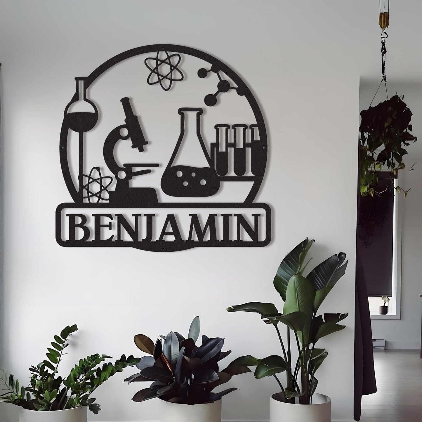 Science Lab led Sign - Personalized Metal Wall Art for Chemistry Teachers or Students, Unique Classroom or Laboratory Decoration