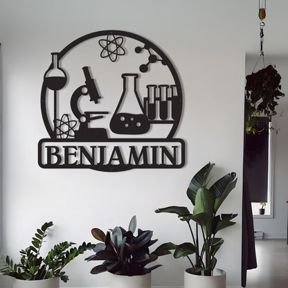 Science Lab led Sign - Personalized Metal Wall Art for Chemistry Teachers or Students, Unique Classroom or Laboratory Decoration