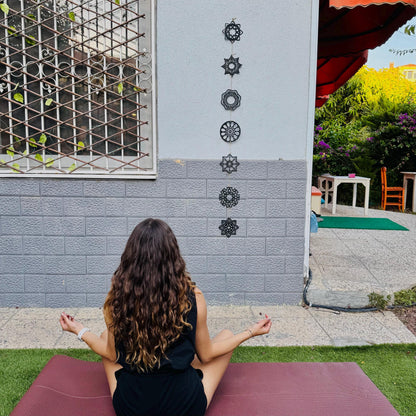 Chakra Signs, 7 pieces Chakra Metal WallArt, Chakra Wall Decor set of 7, Chakra Wall Art,Yoga Wall Hangings, Spiritual Sign,Zen Home Decor