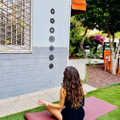 Chakra Signs, 7 pieces Chakra Metal WallArt, Chakra Wall Decor set of 7, Chakra Wall Art,Yoga Wall Hangings, Spiritual Sign,Zen Home Decor