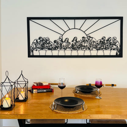 Jesus Christ Last Supper Metal Wallart, Christian Metal Gift, Religious Decor, Leonardo Da Vinci Artwork, XLarge Wall Decor, Christmas Gift
