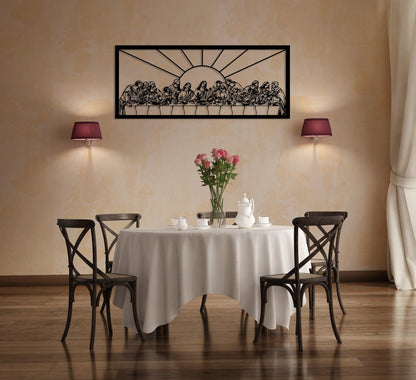 Jesus Christ Last Supper Metal Wallart, Christian Metal Gift, Religious Decor, Leonardo Da Vinci Artwork, XLarge Wall Decor, Christmas Gift