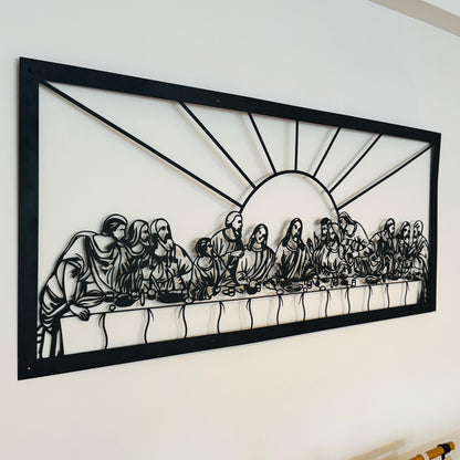 Jesus Christ Last Supper Metal Wallart, Christian Metal Gift, Religious Decor, Leonardo Da Vinci Artwork, XLarge Wall Decor, Christmas Gift
