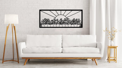 Jesus Christ Last Supper Metal Wallart, Christian Metal Gift, Religious Decor, Leonardo Da Vinci Artwork, XLarge Wall Decor, Christmas Gift
