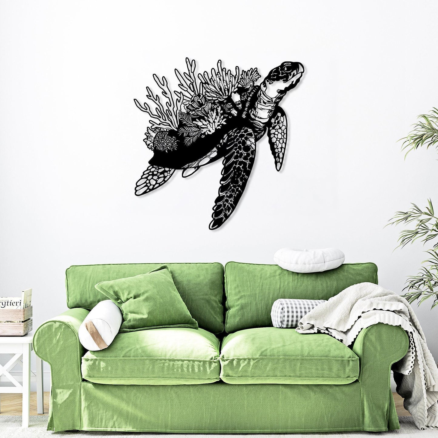 Sea Turtle Metal Wall Art, Unique Design Turtle Wall Decor, Sea Life, Coastal Decor, Beach House Art, Indoor and Outdoor Decor, Ocean Decor