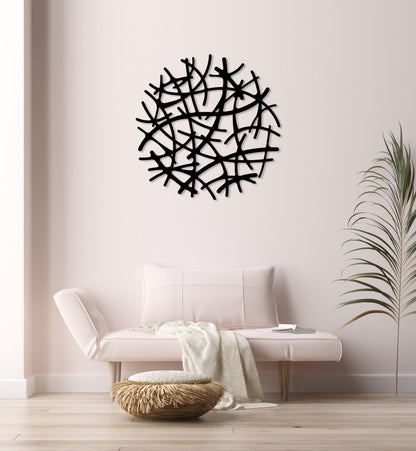 Modern Abstract Metal Wall Art, Unique Home Decor, Metal Geometric Wall Decor, Large Wall Art, Housewarming Gift,Livingroom Decor,Minimalist