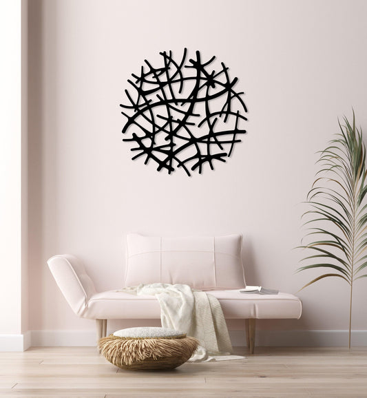 Modern Abstract Metal Wall Art, Unique Home Decor, Metal Geometric Wall Decor, Large Wall Art, Housewarming Gift,Livingroom Decor,Minimalist