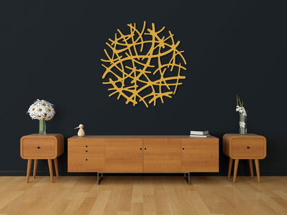 Modern Abstract Metal Wall Art, Unique Home Decor, Metal Geometric Wall Decor, Large Wall Art, Housewarming Gift,Livingroom Decor,Minimalist