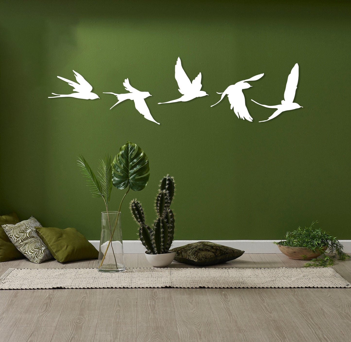 Birds Metal Wall Decor Set of 5, Metal Garden Decor, Minimal Birds Wall Art, Housewarming Gift, Unique Home Decor, Earthy Wall Decor, Birds
