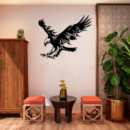 Metal Large Eagle Wall Art, Animal Wall Art, Eagle Decor, Nature Lovers Gift, Unique Design Adler Wall Art, Living Room Decor, Farmhouse Art