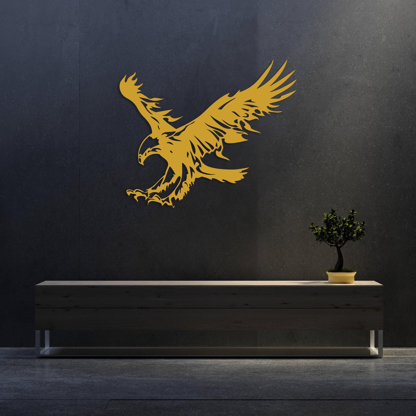 Metal Large Eagle Wall Art, Animal Wall Art, Eagle Decor, Nature Lovers Gift, Unique Design Adler Wall Art, Living Room Decor, Farmhouse Art