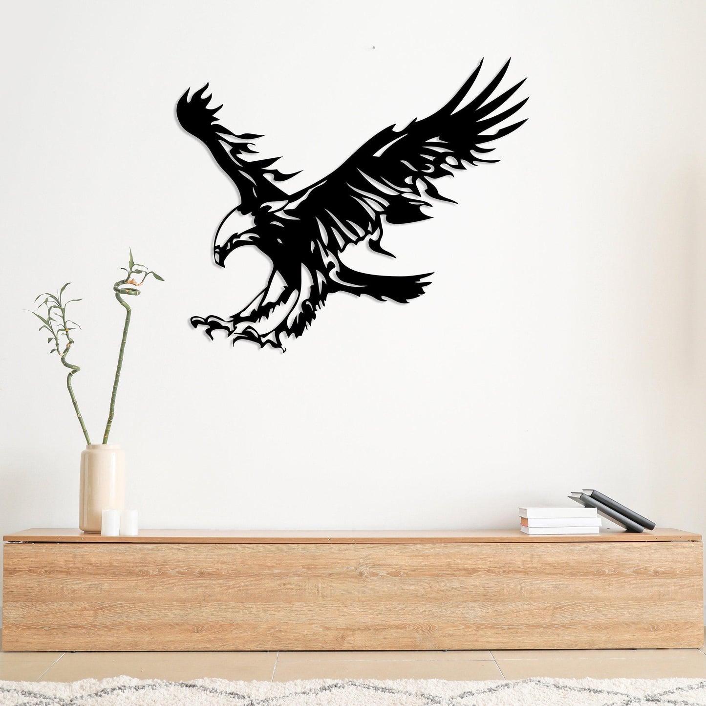 Metal Large Eagle Wall Art, Animal Wall Art, Eagle Decor, Nature Lovers Gift, Unique Design Adler Wall Art, Living Room Decor, Farmhouse Art