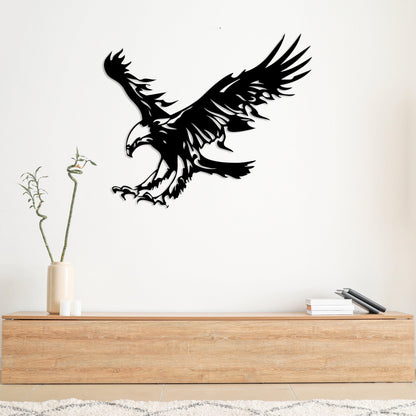 Metal Large Eagle Wall Art, Animal Wall Art, Eagle Decor, Nature Lovers Gift, Unique Design Adler Wall Art, Living Room Decor, Farmhouse Art