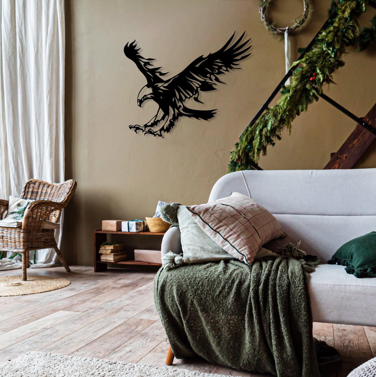 Metal Large Eagle Wall Art, Animal Wall Art, Eagle Decor, Nature Lovers Gift, Unique Design Adler Wall Art, Living Room Decor, Farmhouse Art