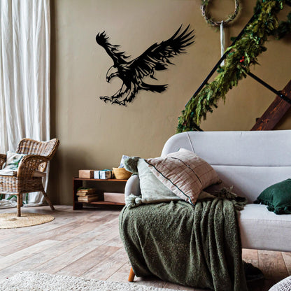 Metal Large Eagle Wall Art, Animal Wall Art, Eagle Decor, Nature Lovers Gift, Unique Design Adler Wall Art, Living Room Decor, Farmhouse Art