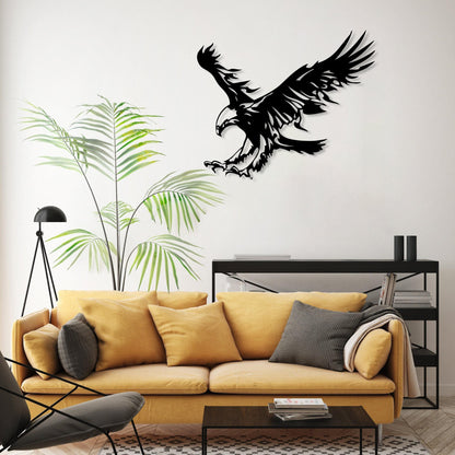 Metal Large Eagle Wall Art, Animal Wall Art, Eagle Decor, Nature Lovers Gift, Unique Design Adler Wall Art, Living Room Decor, Farmhouse Art