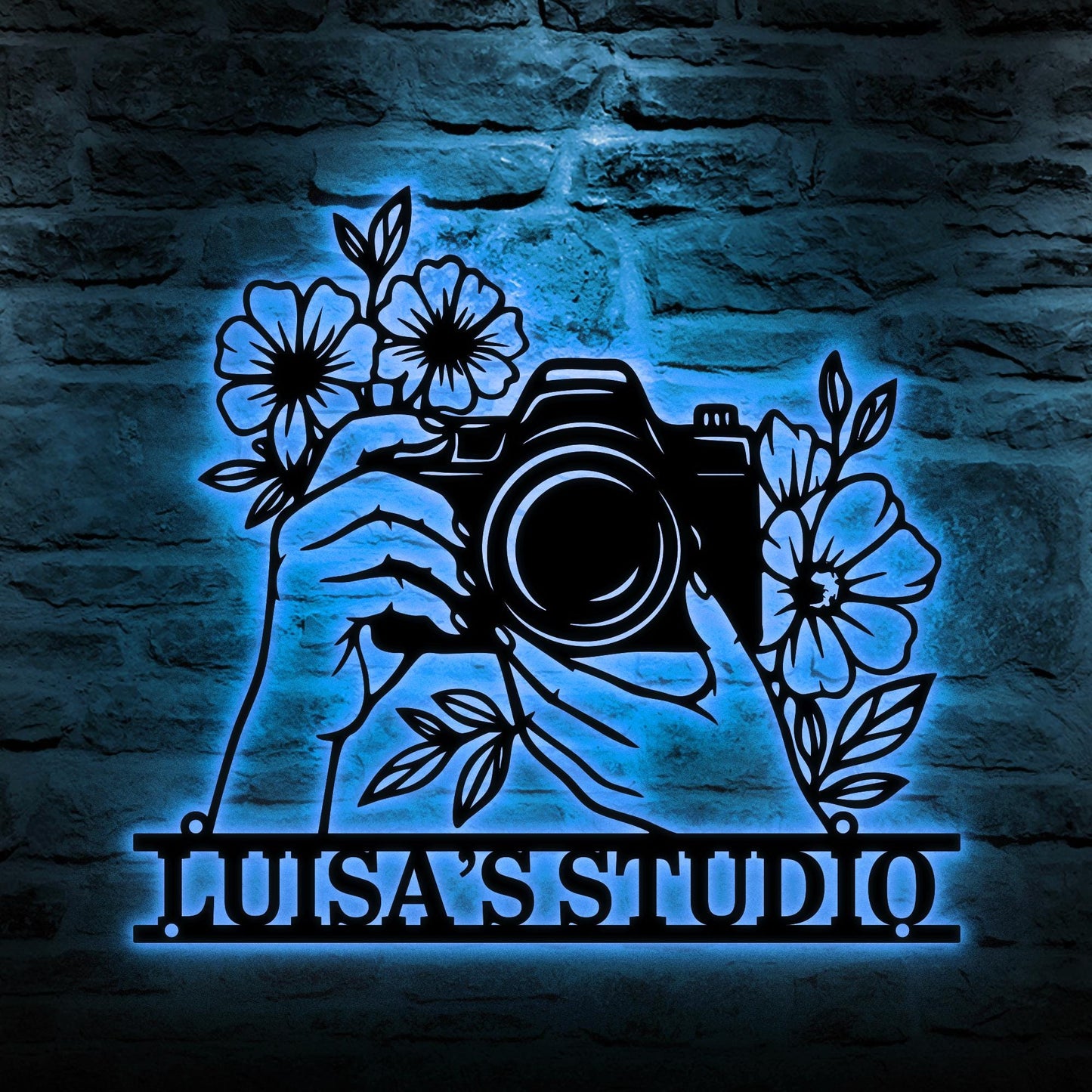 Photography Studio Metal Sign - Custom Camera Design Wall Art, Personalized Photographer Gift, Studio or Office Wall Decor