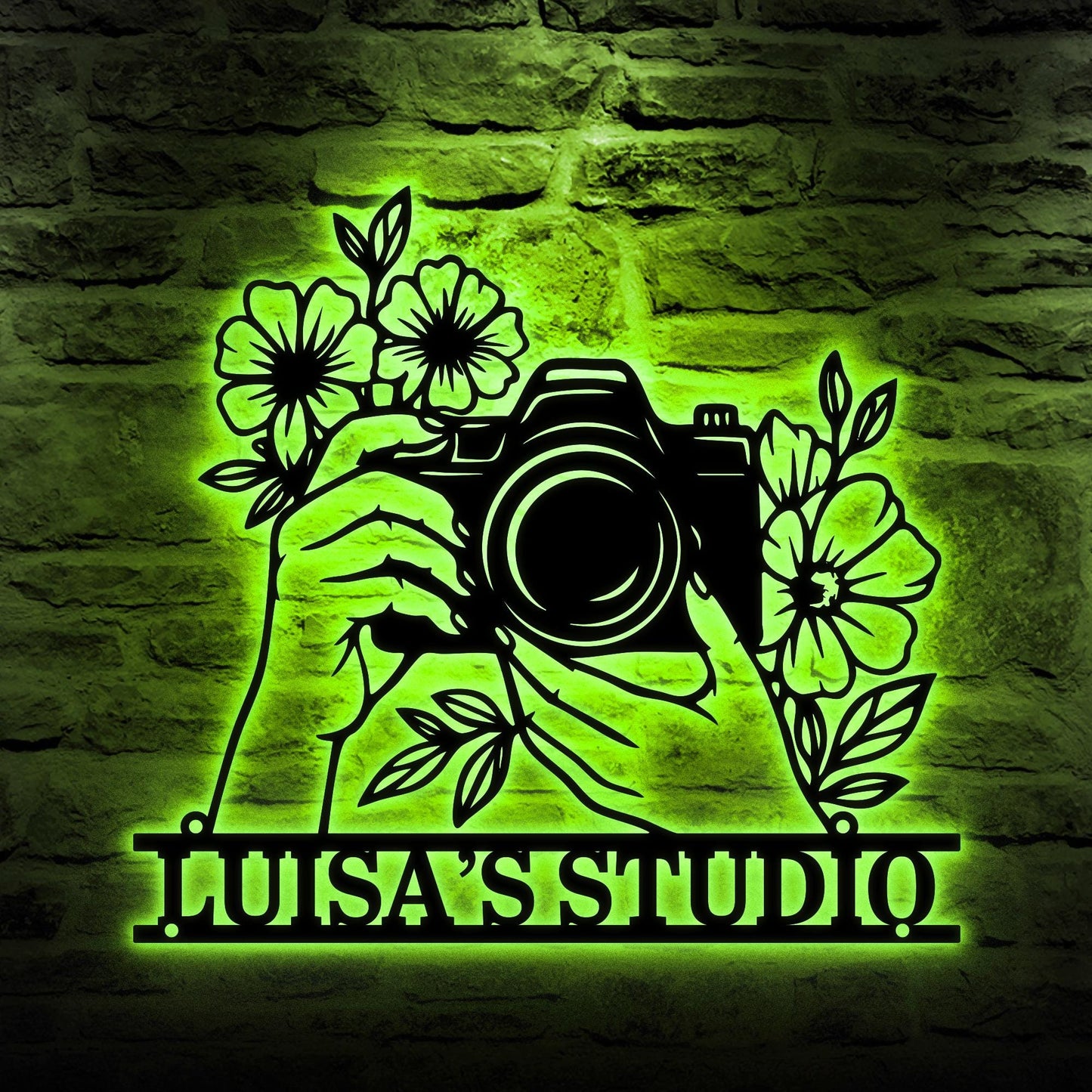 Photography Studio Metal Sign - Custom Camera Design Wall Art, Personalized Photographer Gift, Studio or Office Wall Decor