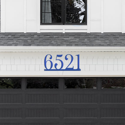 Custom House Address Sign with Metal Numbers: Decorative Outdoor Plaque